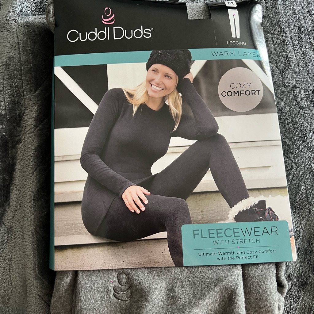 Cuddl Duds Womens Charcoal Fleecewear Leggings